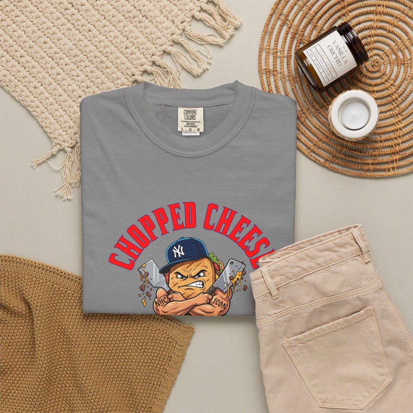 L.O.E.F Mafia Chopped Cheese Unisex Tee Shirt (Red)