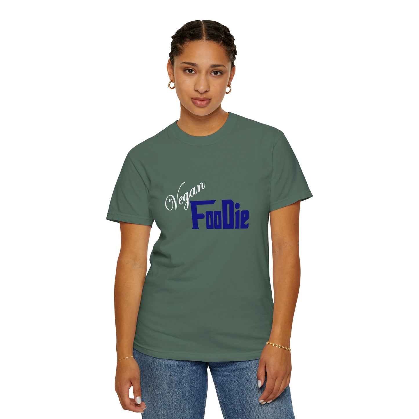 L.O.E.F Unisex Vegan Foodie Tee Shirt (Dark Blue)