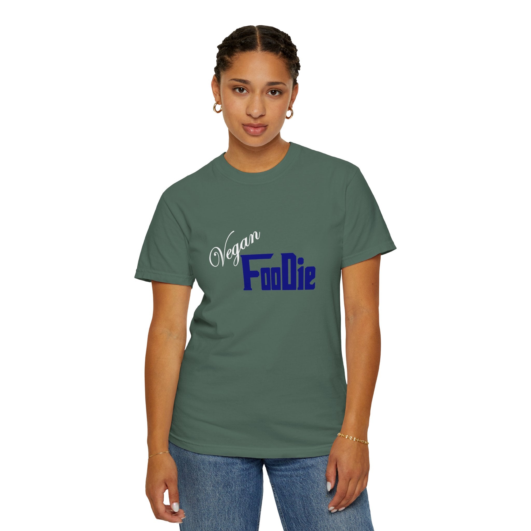 L.O.E.F Unisex Vegan Foodie Tee Shirt (Dark Blue)