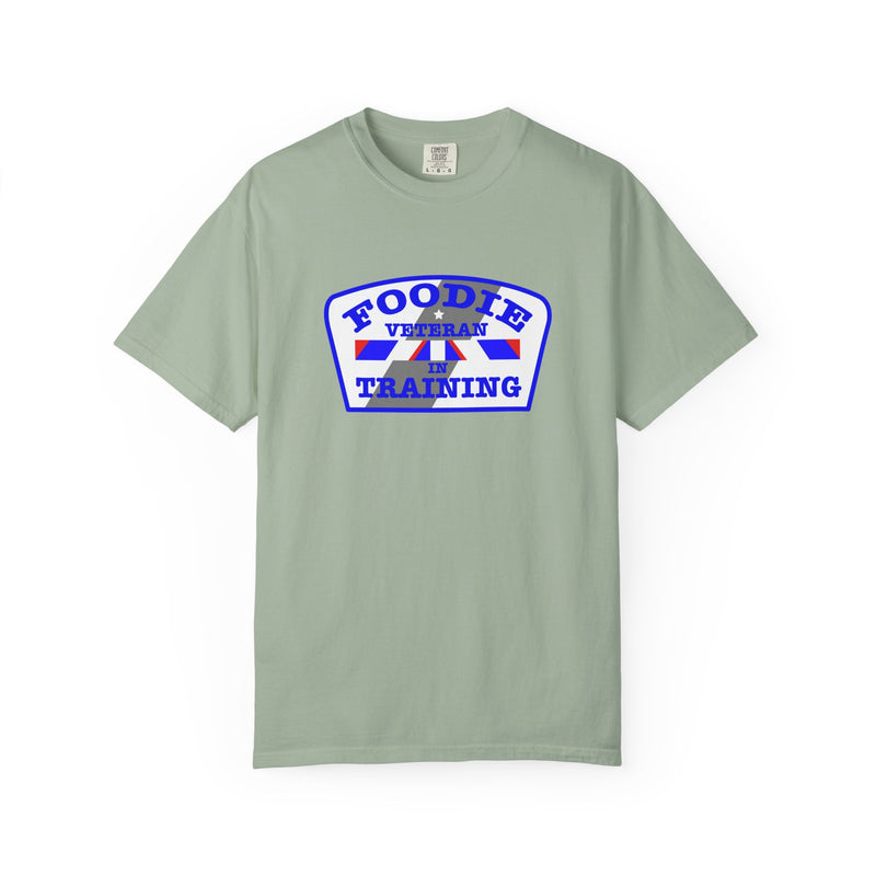 L.O.E.F Foodie Veteran IN TRAINING Unisex Tee Shirt (Blue)
