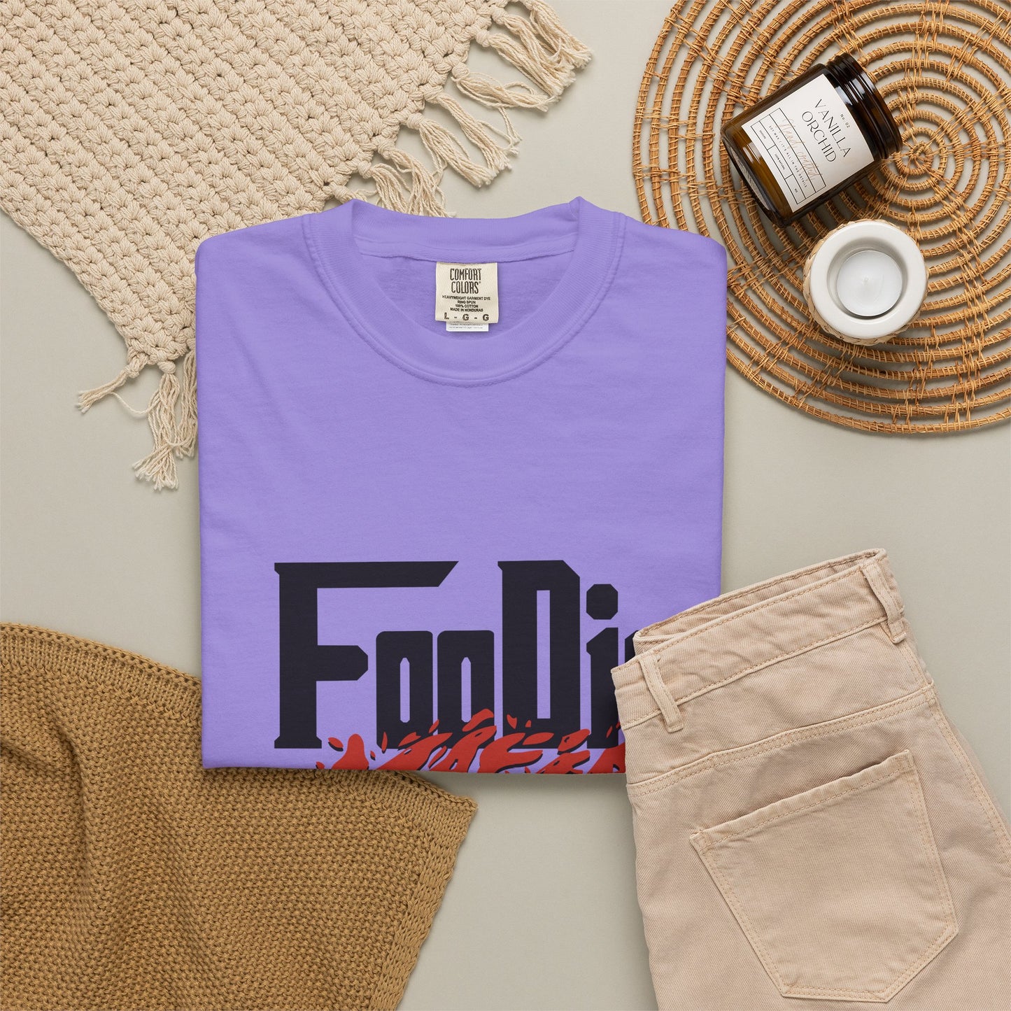 L.O.E.F Foodie Mafia Unisex Tee Shirt (Blood Orange)