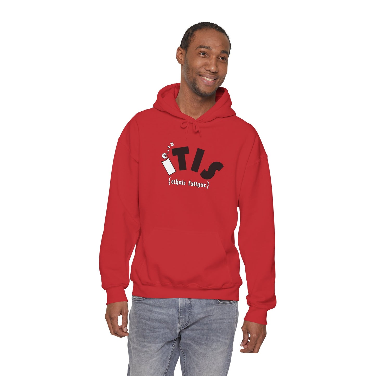 L.O.E.F ITIS Unisex Hooded Sweatshirt (White and Black)
