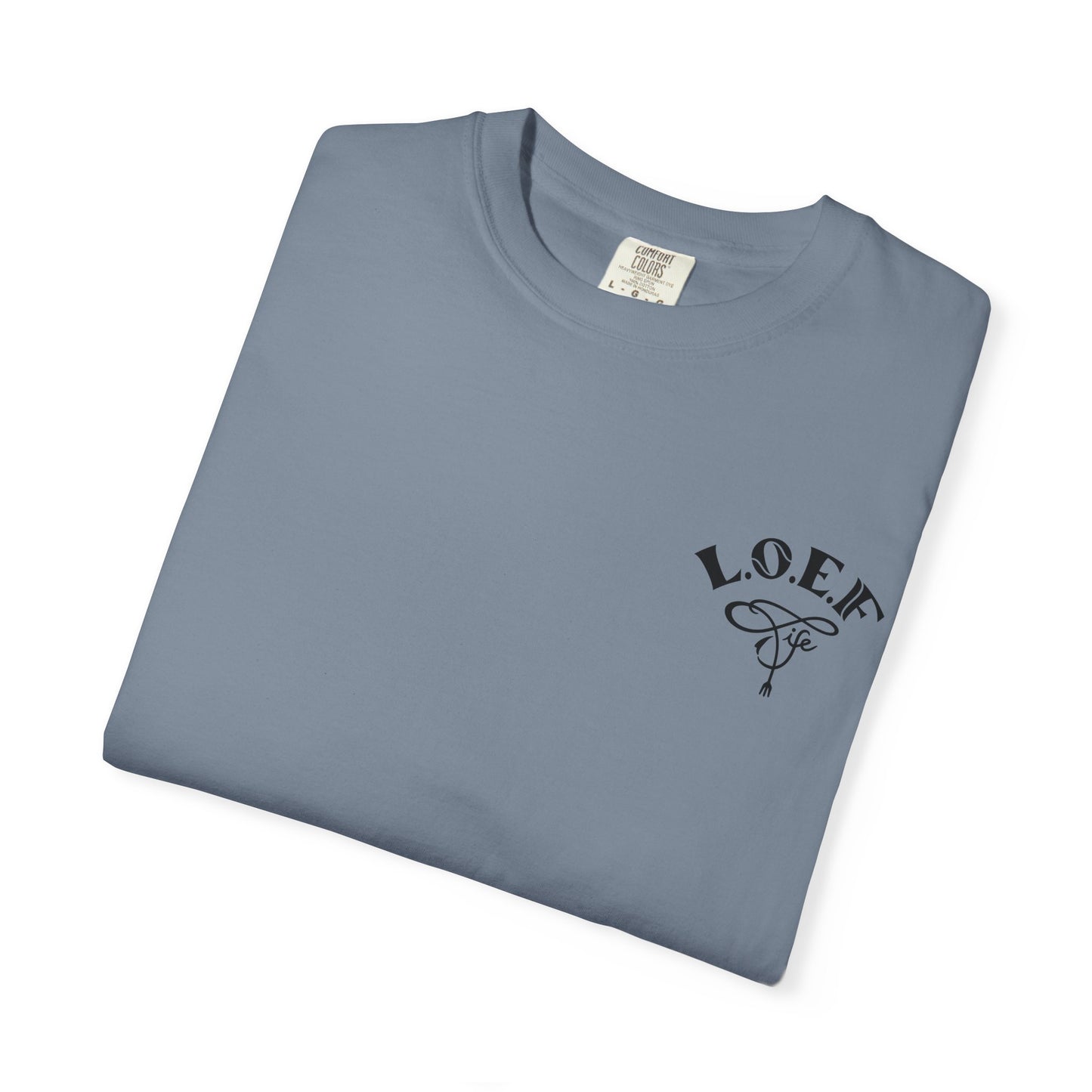 L.O.E.F LIFESTYLE OF EVERYDAY FOODIES Unisex Tee Shirt (Black)