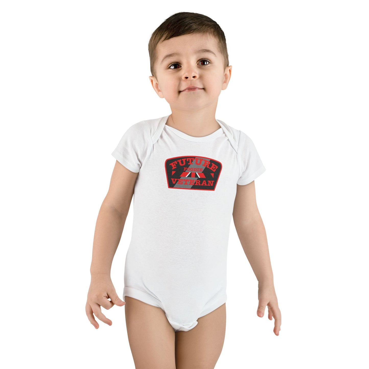 L.O.E.F Future Foodie Veteran Baby Bodysuit (Red)