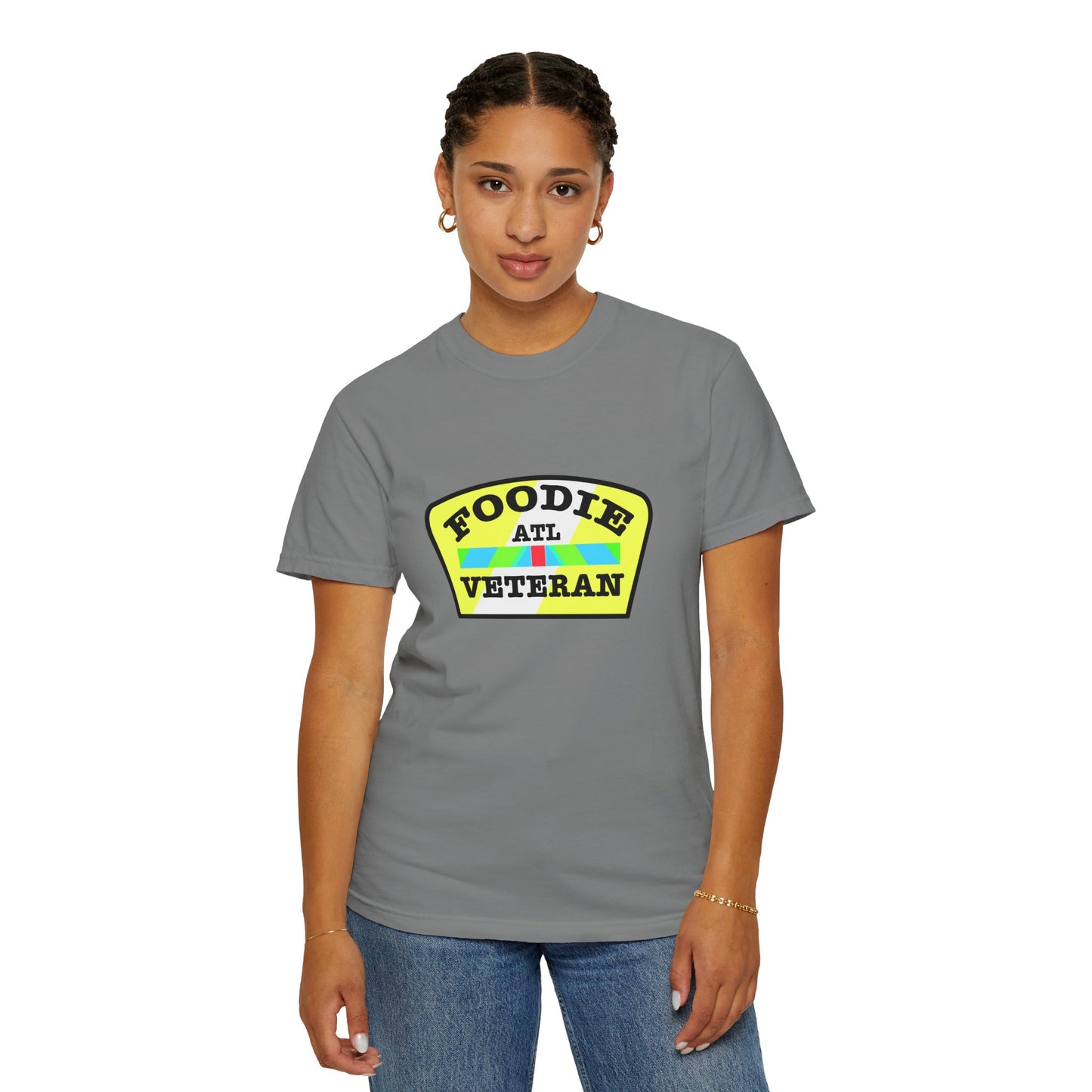 L.O.E.F Foodie Veteran ATL Unisex Tee Shirt (Yellow and Black)