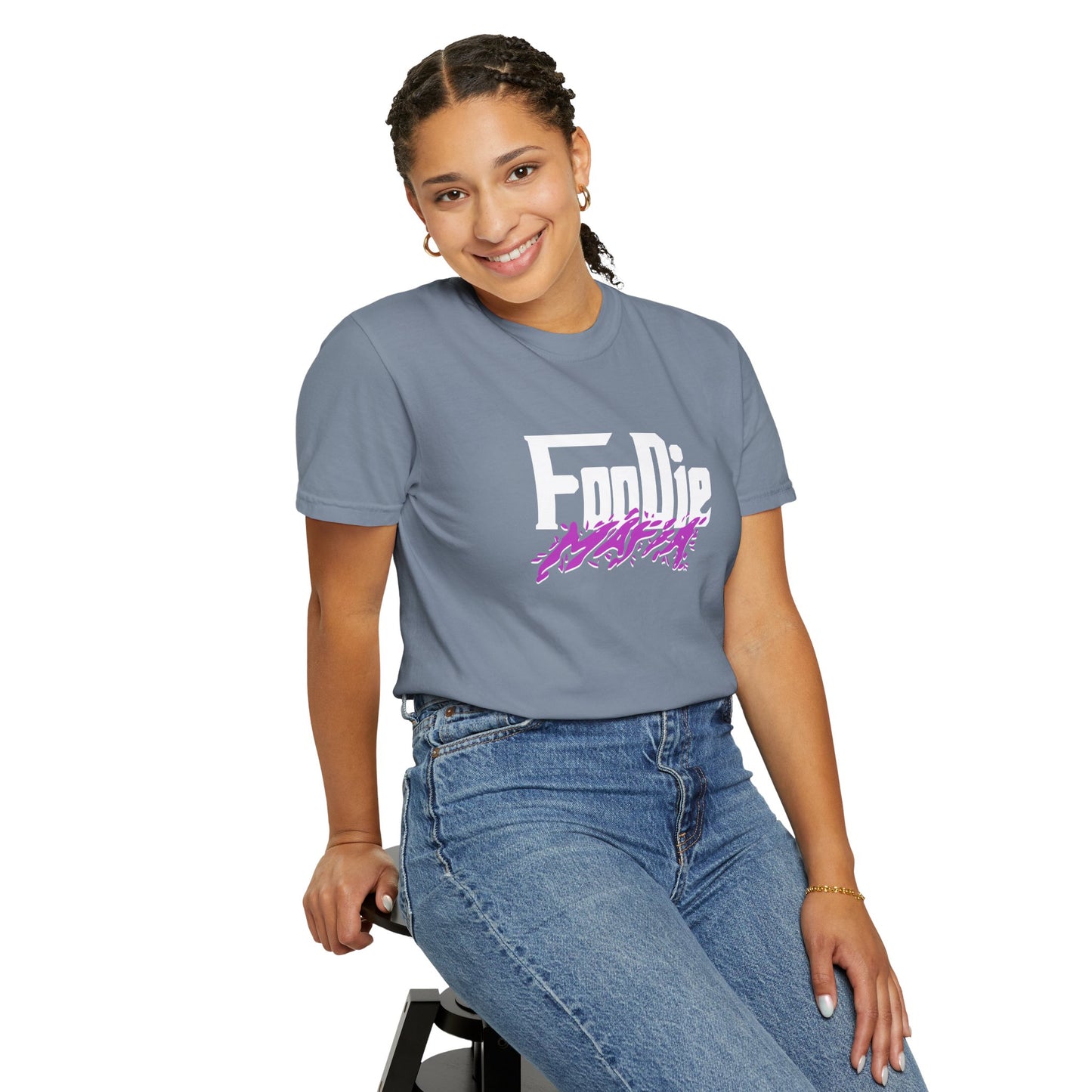 L.O.E.F White Foodie Mafia Tee Shirt (Purple)