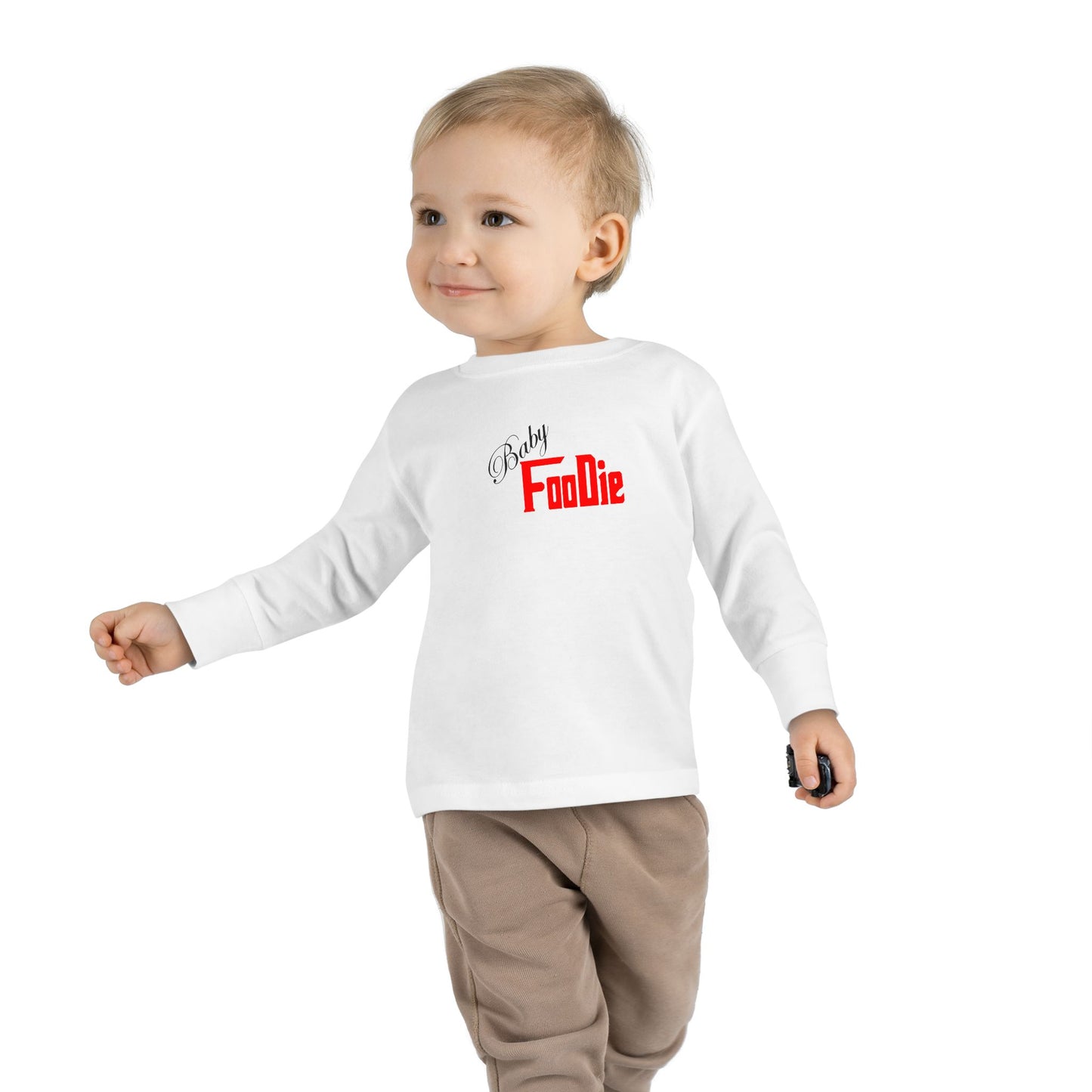 L.O.E.F Baby Foodie Toddler Long Sleeve Tee (Fiery Red)