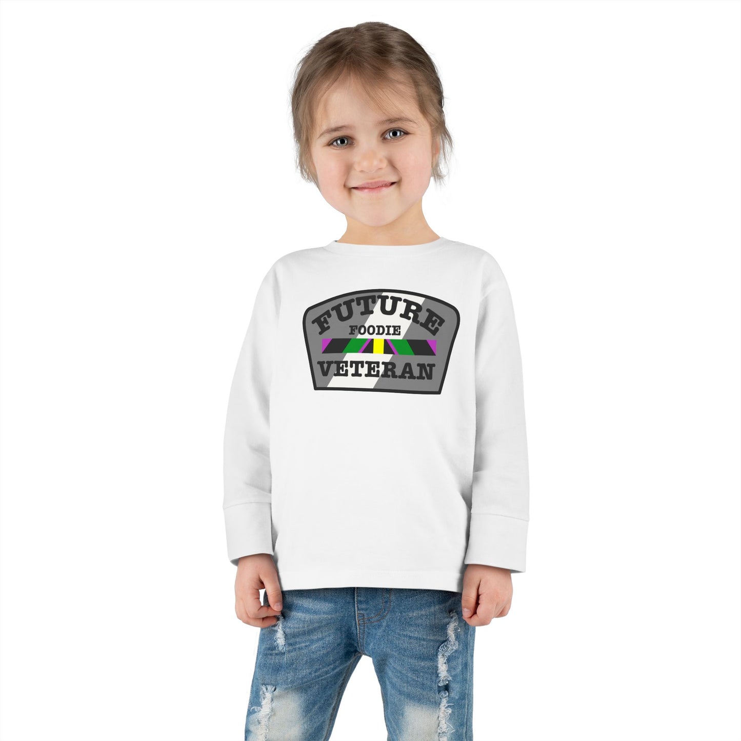 L.O.E.F Future Foodie Veteran Toddler Long Sleeve Tee (Gray)