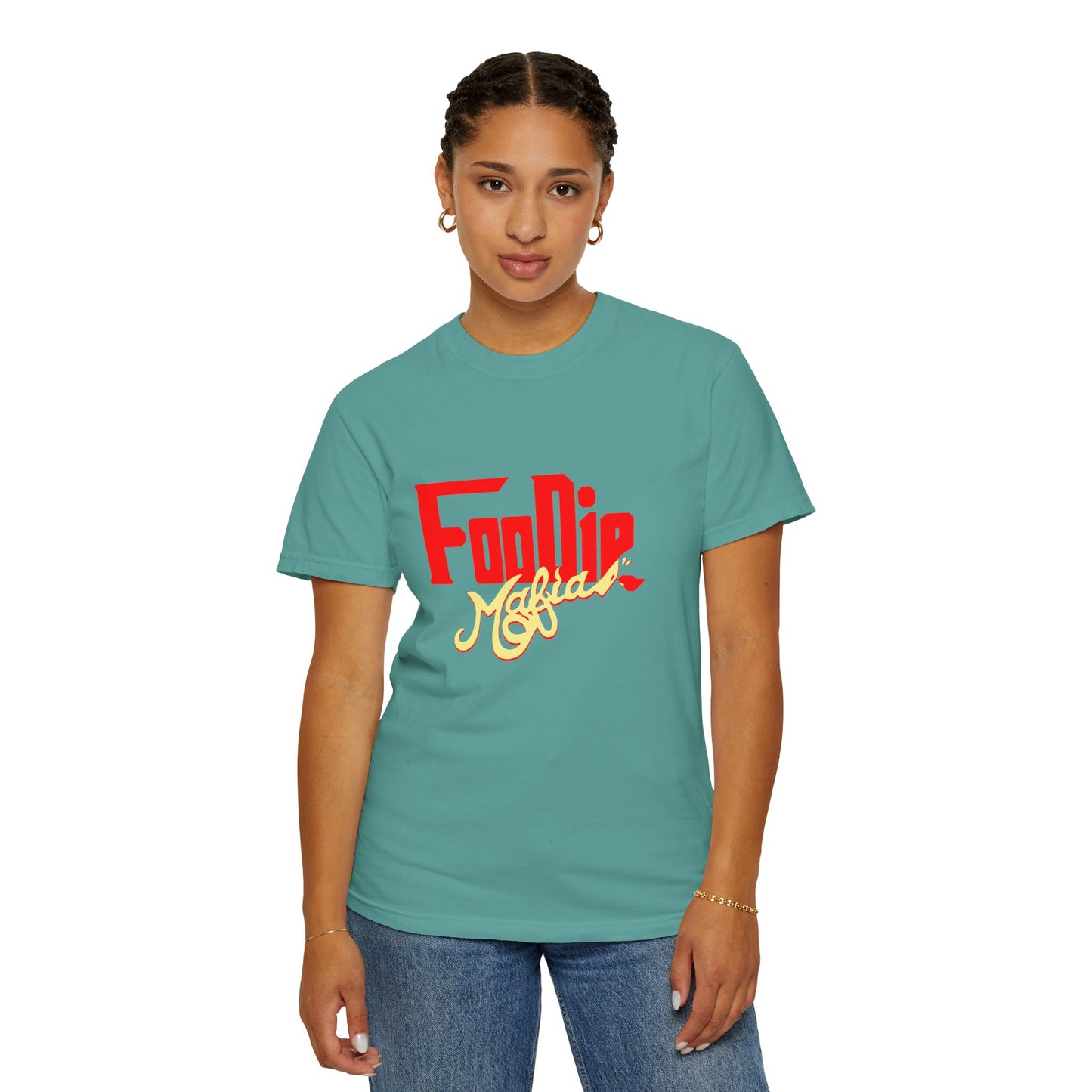 L.O.E.F Red Foodie Mafia Unisex Tee Shirt (Soft Yellow)