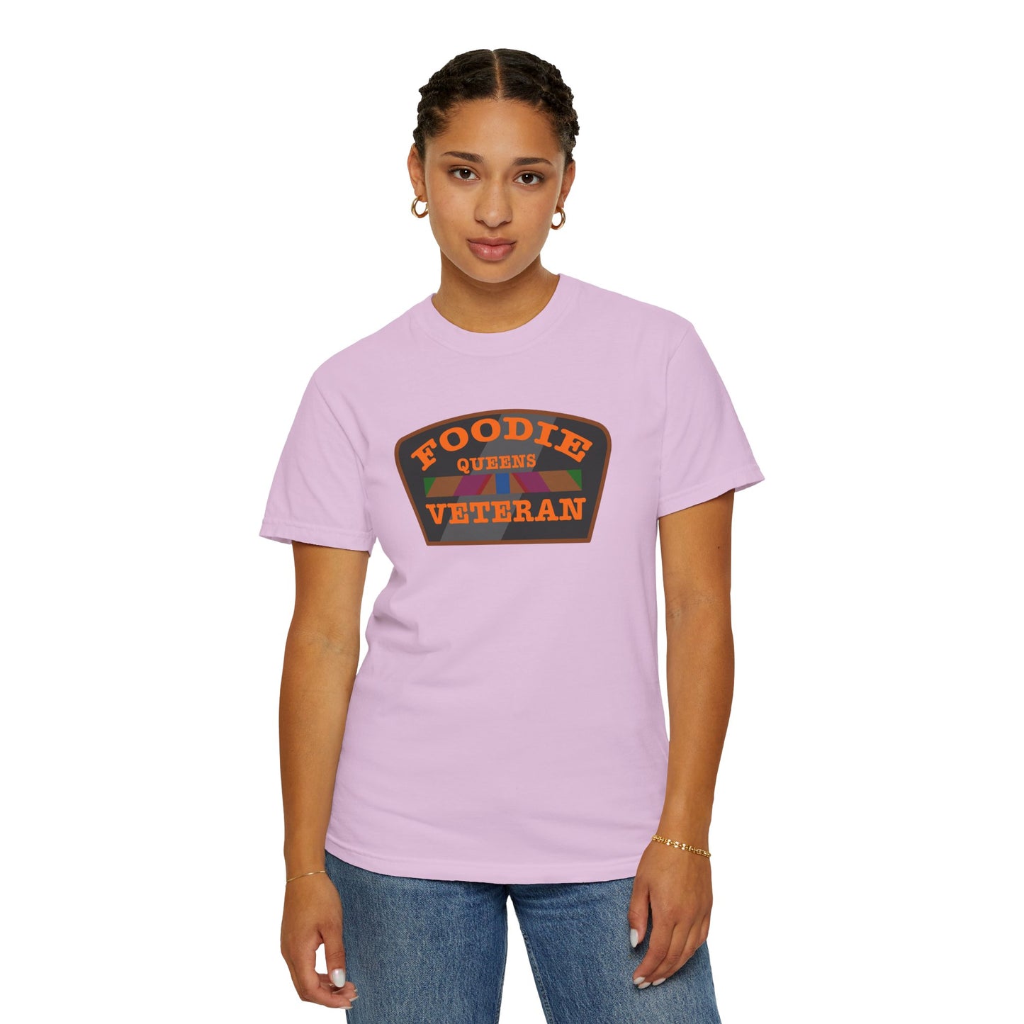 L.O.E.F Foodie Veteran QUEENS Unisex Tee Shirt (Orange)