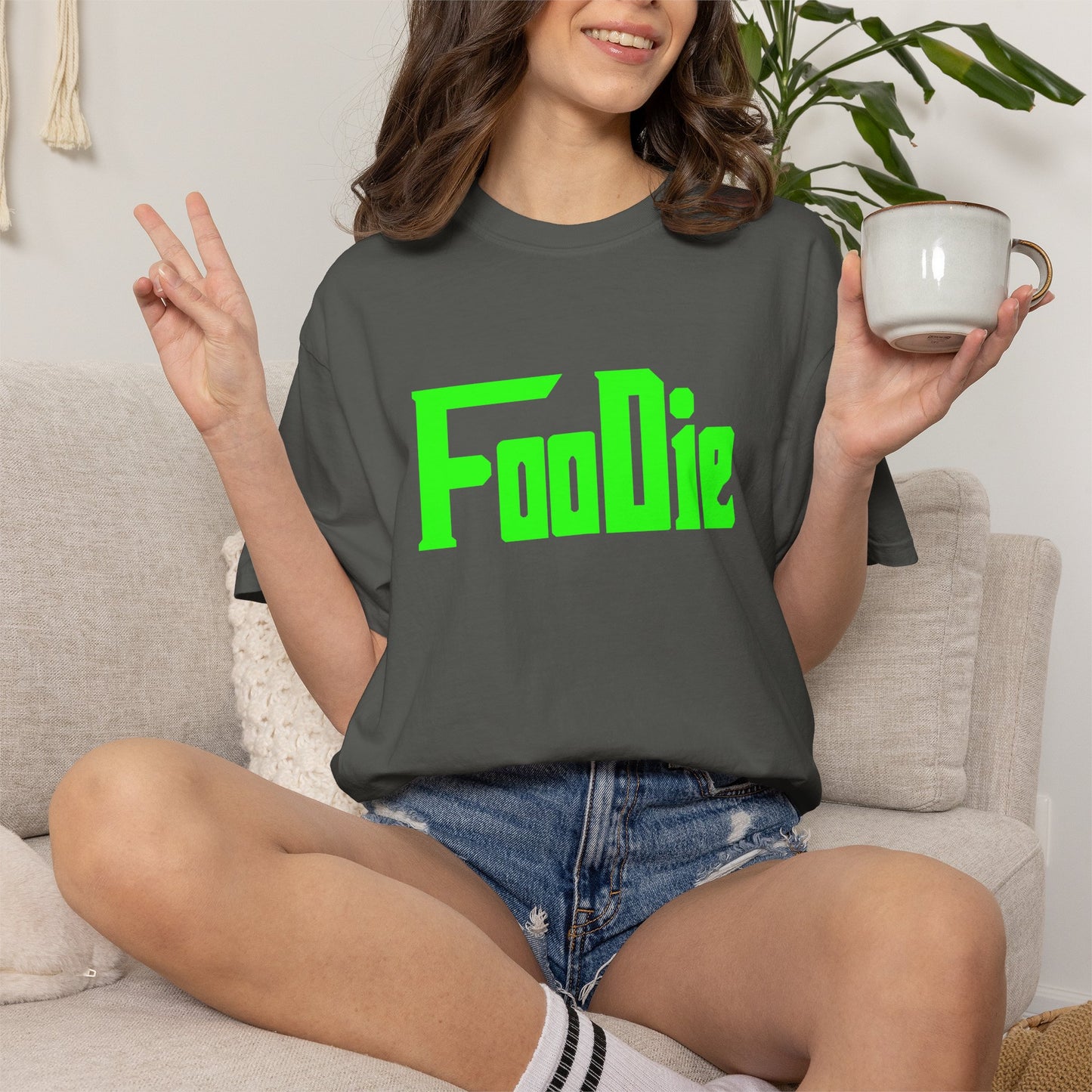 L.O.E.F Foodie Unisex Tee Shirt (Neon Green)