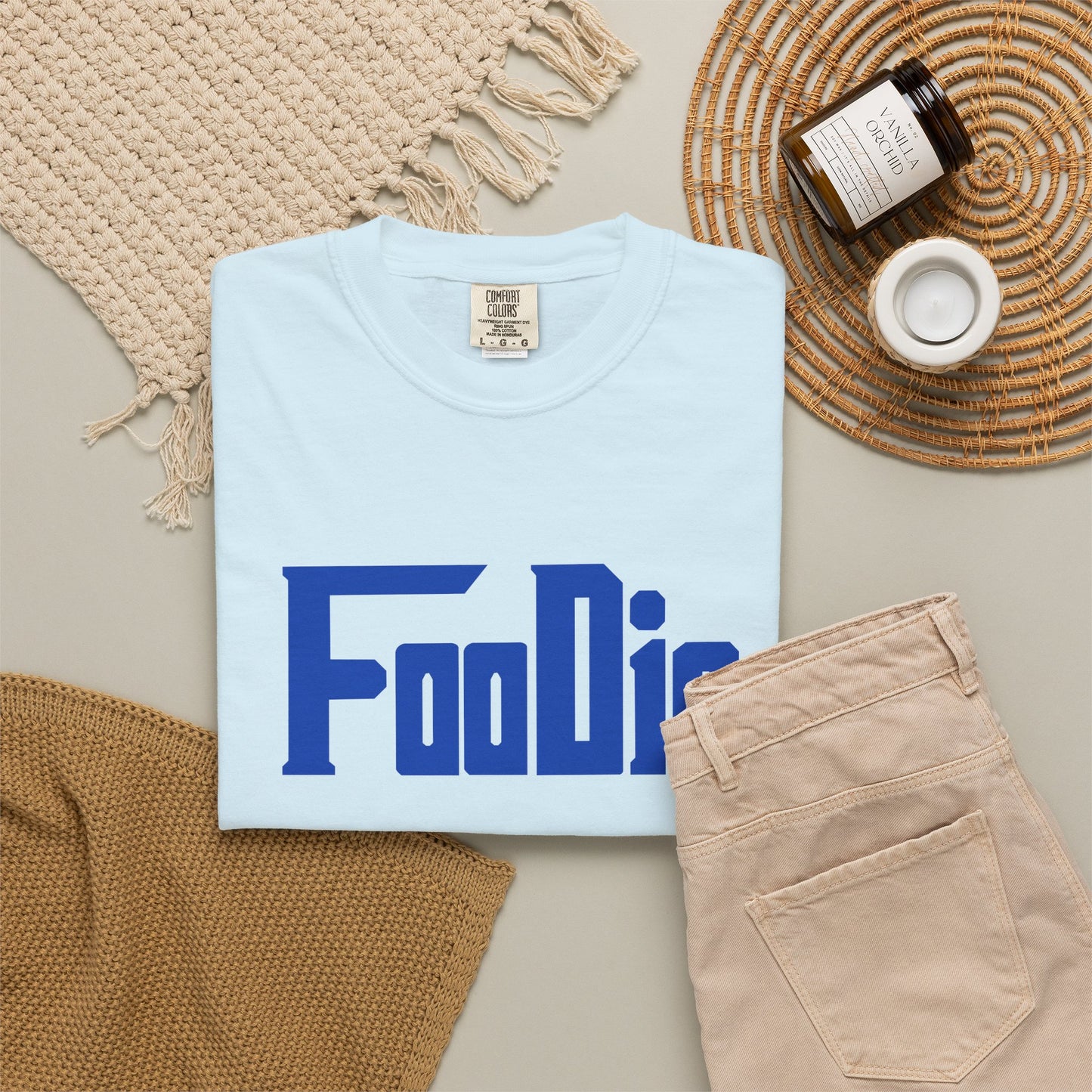 LO.E.F Foodie Unisex Tee Shirt (Cobalt Blue)