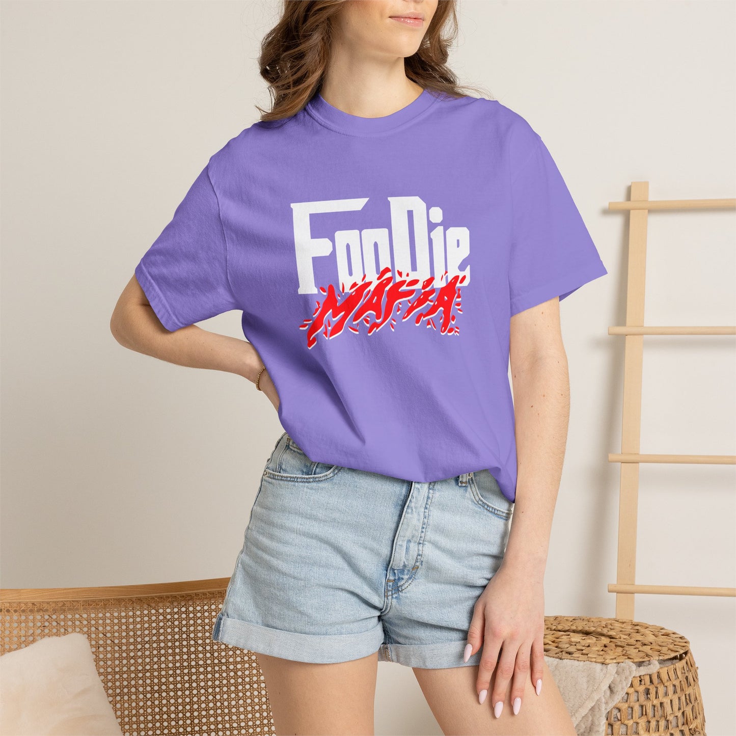 L.O.E.F Foodie Mafia Unisex Tee Shirt  (Red)