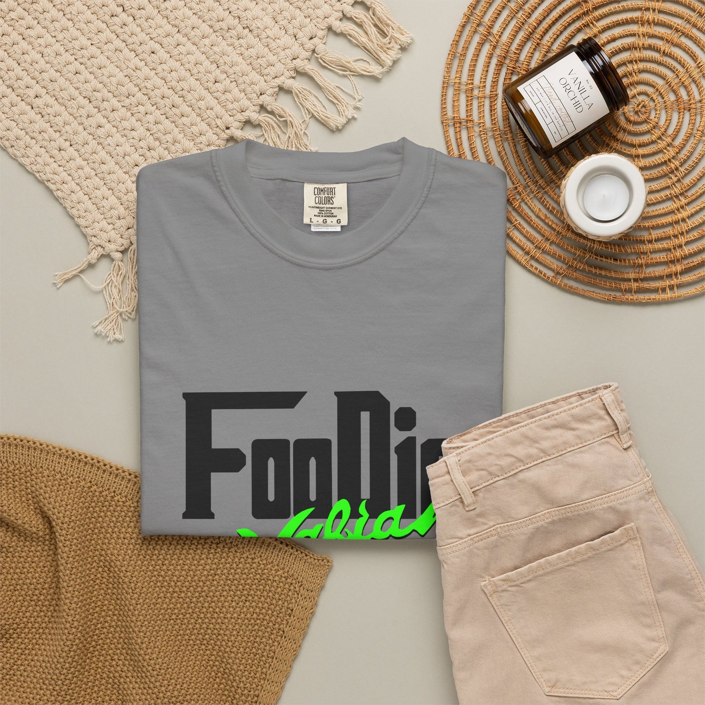 L.O.E.F Foodie Mafia Unisex Tee Shirt (Neon Green)