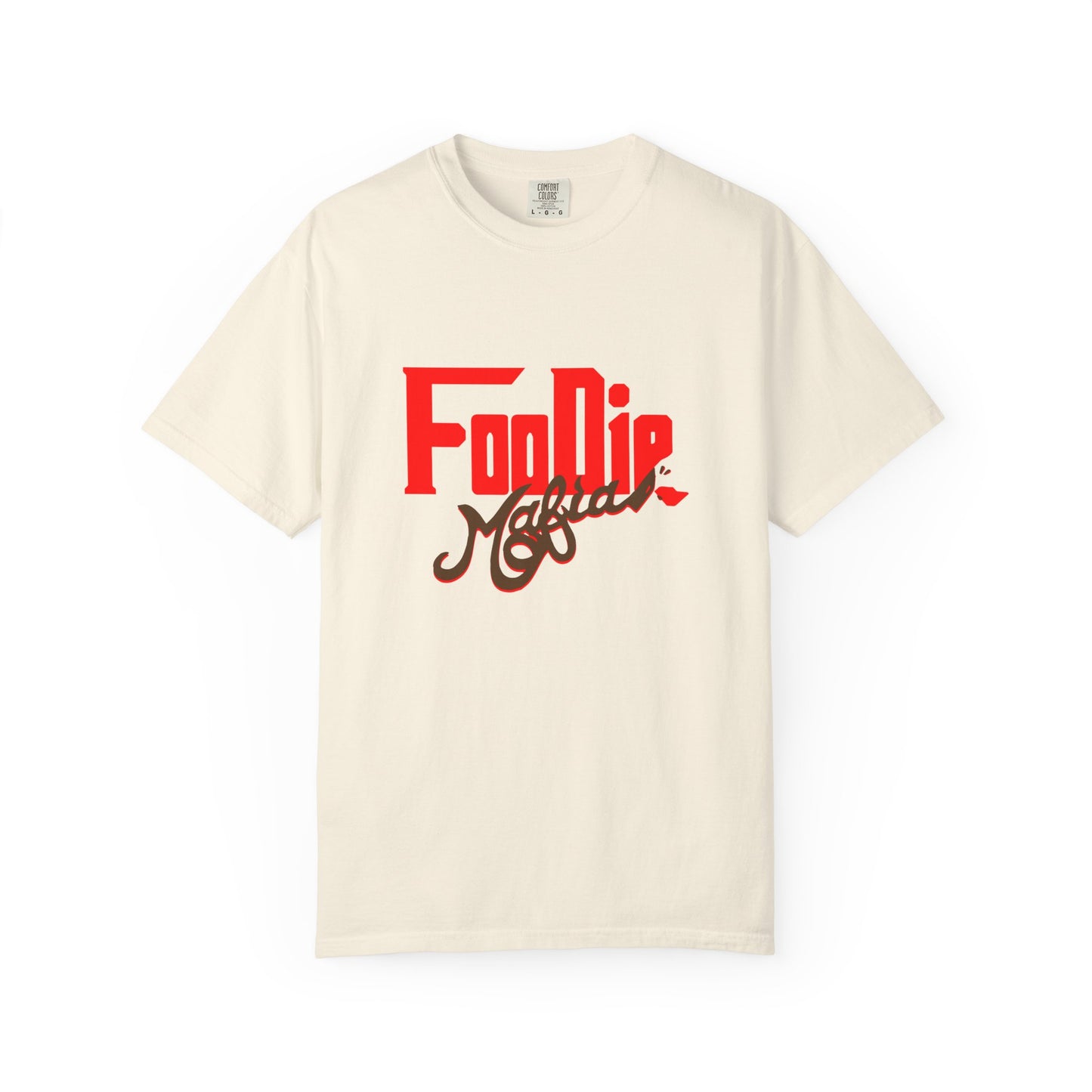 L.O.E.F Red Foodie Mafia Unisex Tee Shirt (Dark Brown)