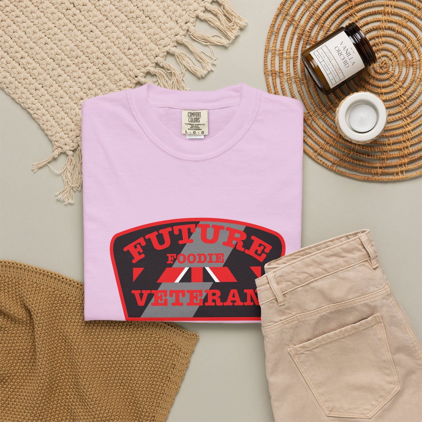 L.O.E.F Future Foodie Veteran Unisex Tee Shirt (Red)