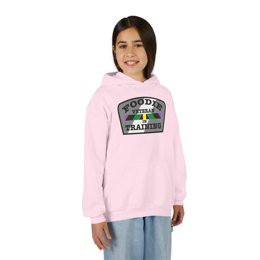 L.O.E.F Foodie Veteran In Training Youth Hoodie (Gray)