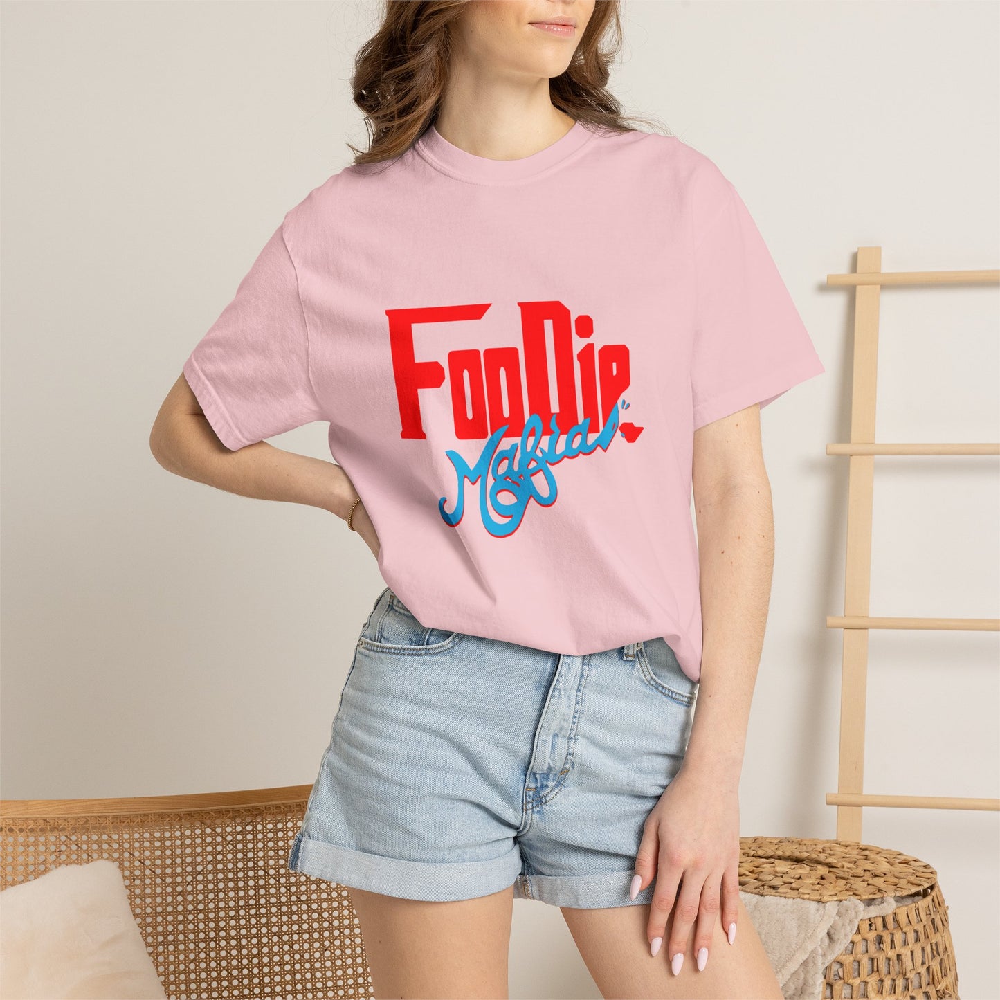 L.O.E.F Red Foodie Mafia Unisex Tee Shirt (Sky Blue)