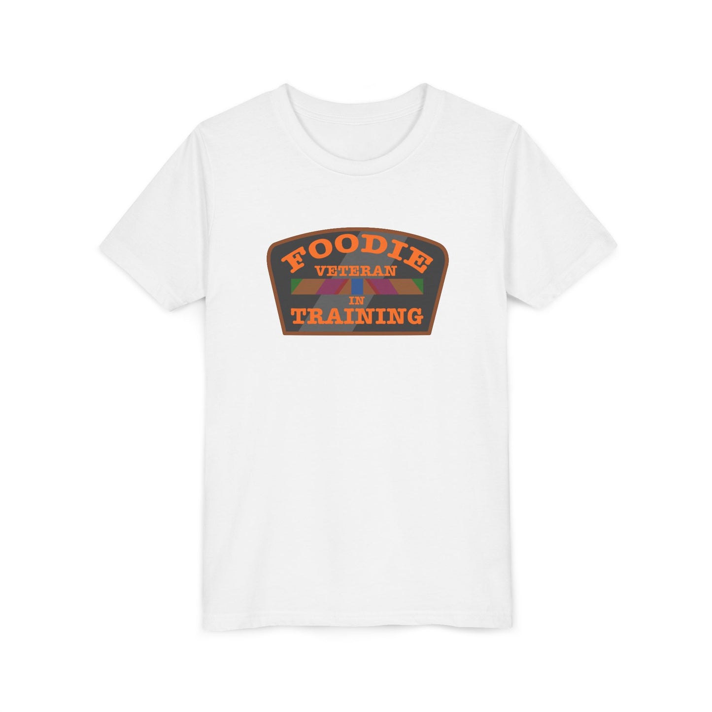 L.O.E.F Foodie Veteran In Training Kids Tee Shirt  (Orange)