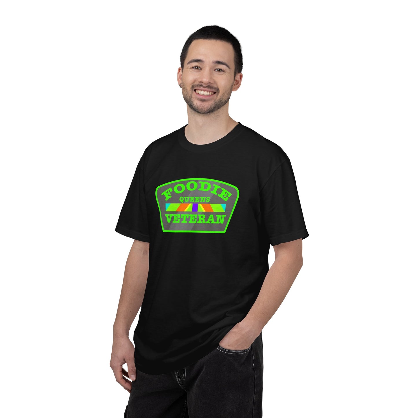 L.O.E.F Foodie Veteran QUEENS Unisex Tee Shirt (Neon Green)