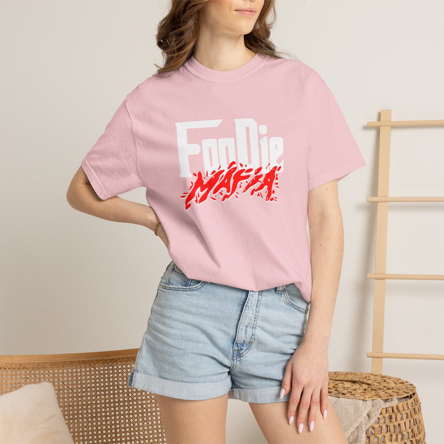 L.O.E.F Foodie Mafia Unisex Tee Shirt  (Red)