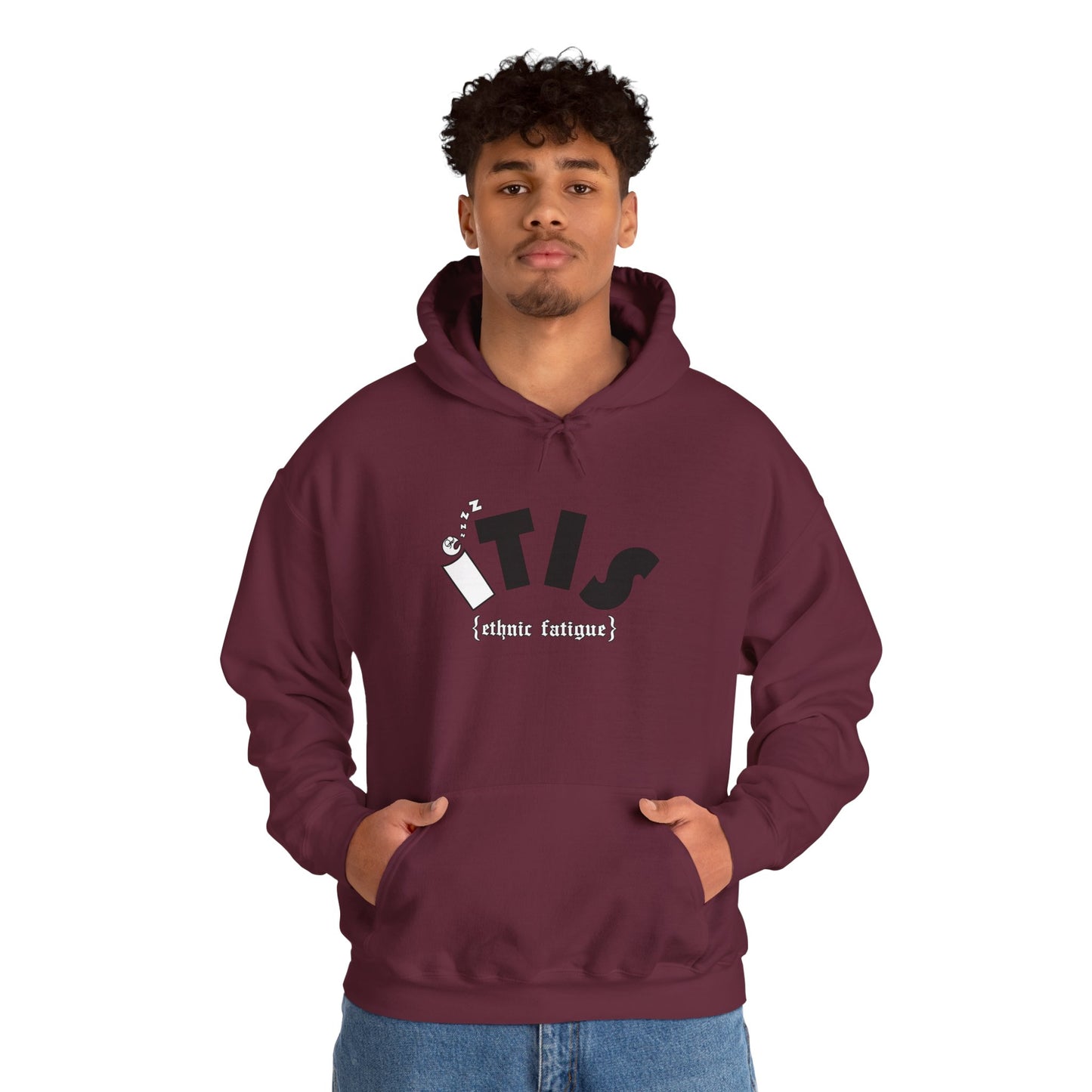 L.O.E.F ITIS Unisex Hooded Sweatshirt (White and Black)