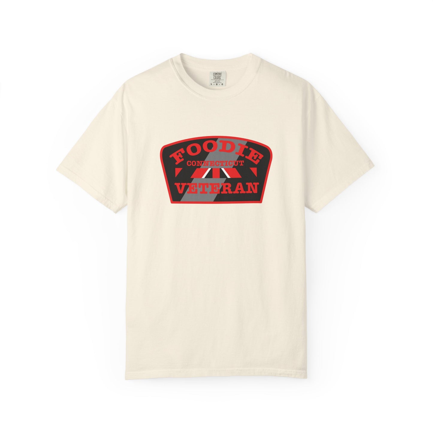 L.O.E.F Foodie Veteran CONNECTICUT Unisex Tee Shirt (Red)