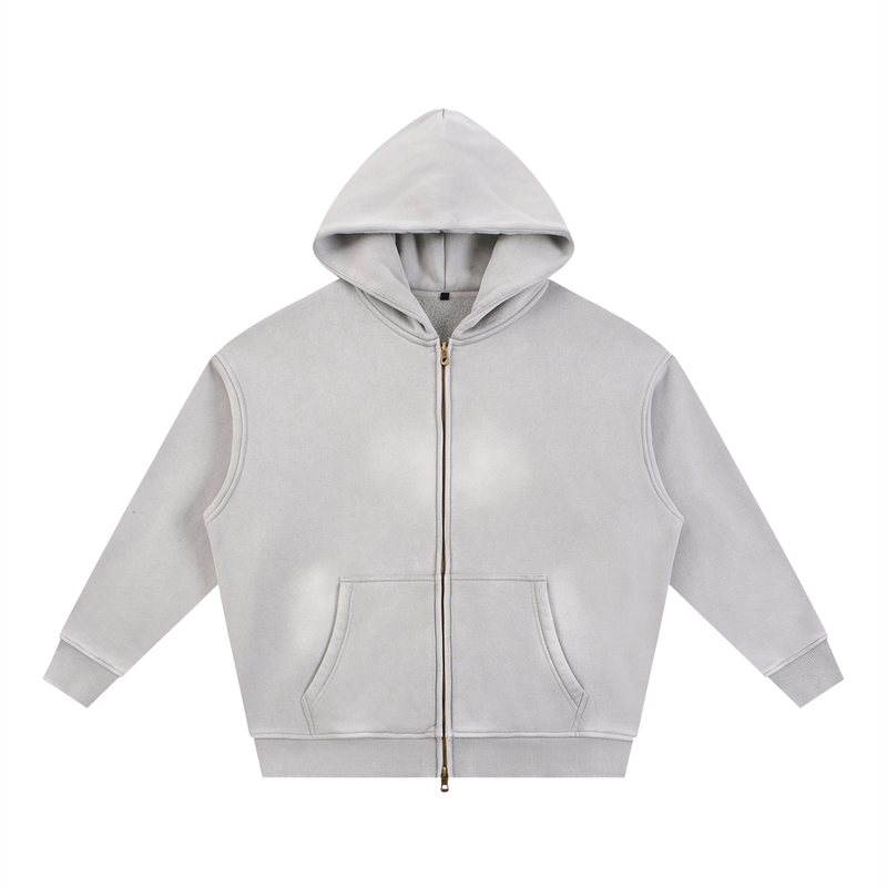 L.O.E.F. Life Oxtail Killaz Sunfade Two-Way Zipper Boxy Fleece Hoodie