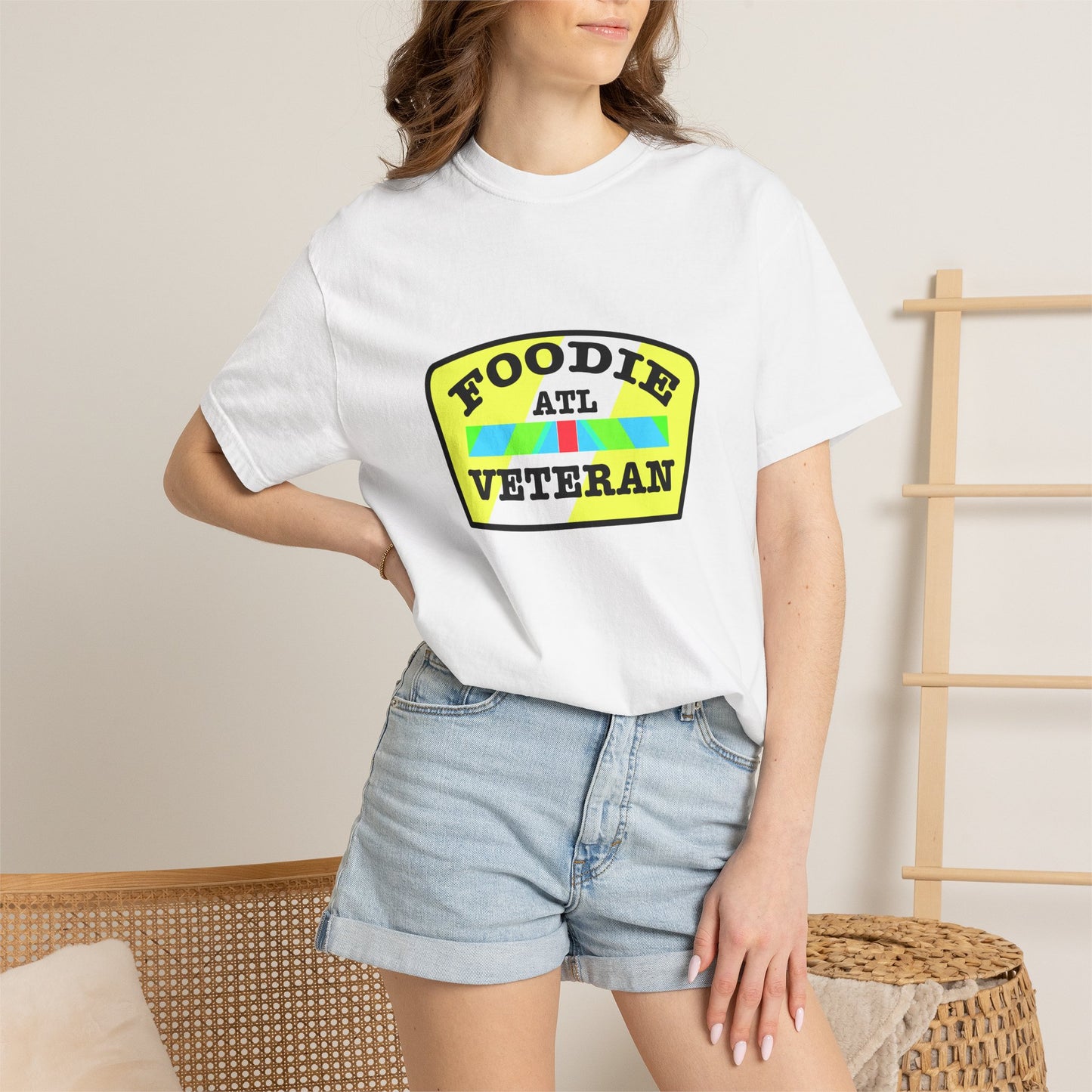 L.O.E.F Foodie Veteran ATL Unisex Tee Shirt (Yellow and Black)