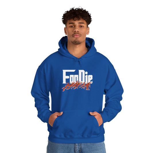 L.O.E.F White Foodie Mafia Unisex Hooded Sweatshirt (Rust)