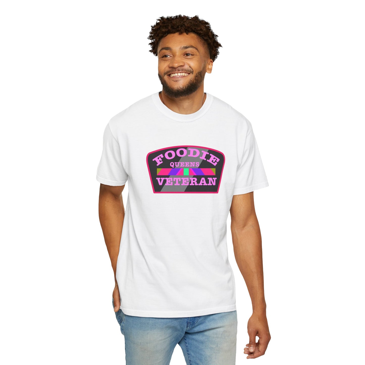 L.O.E.F Foodie Veteran QUEENS Unisex Tee Shirt (Pink)