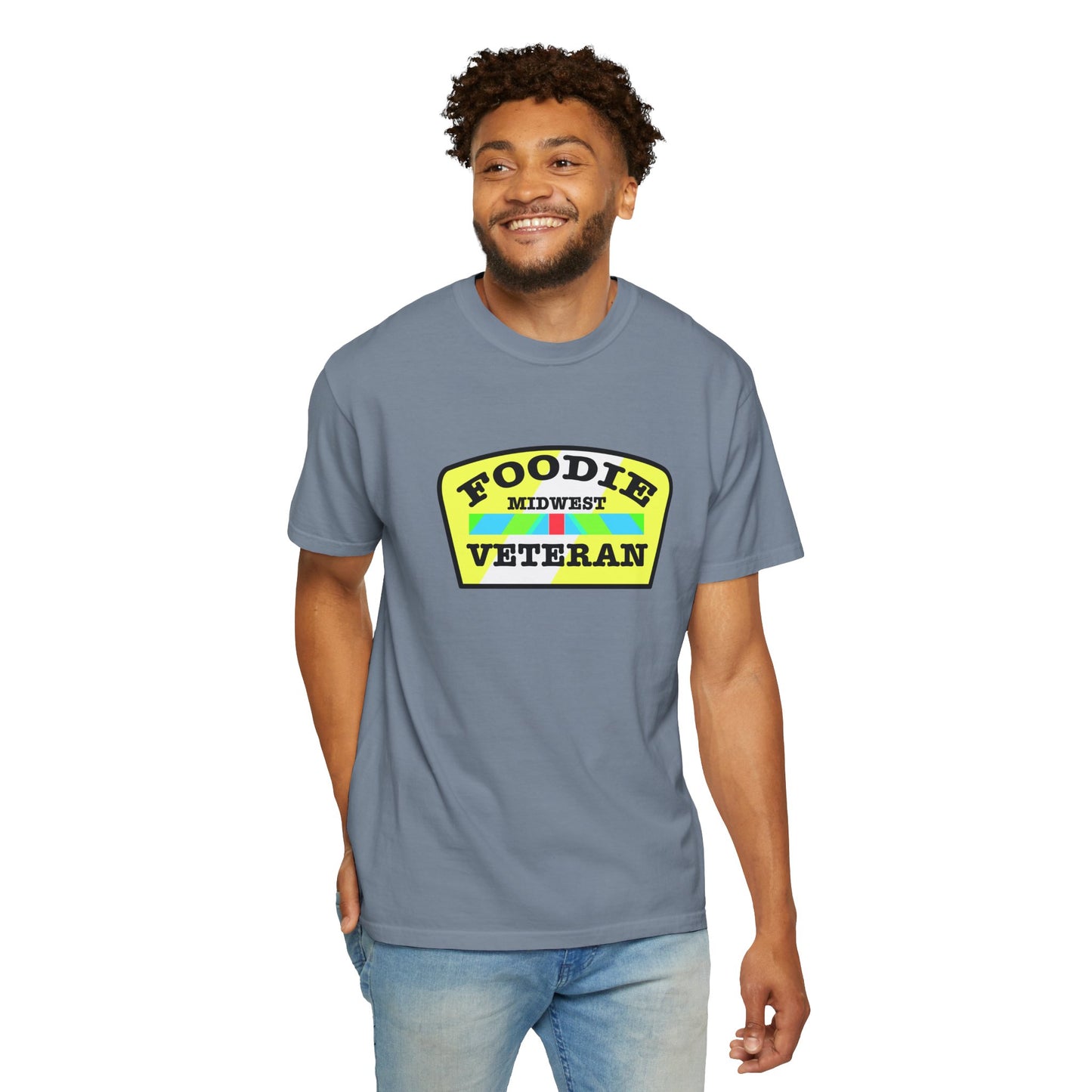 L.O.E.F Foodie Veteran MIDWEST Unisex Tee Shirt (Black and Yellow)