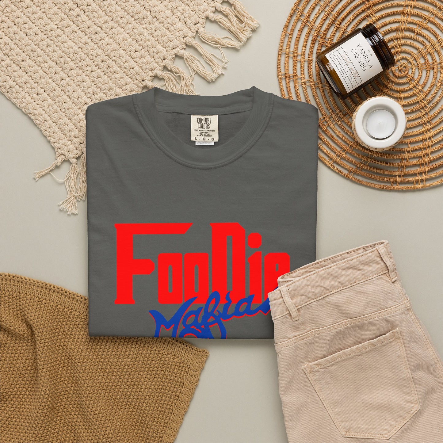 L.O.E.F Red Foodie Mafia Unisex Tee shirt (Cobalt Blue)