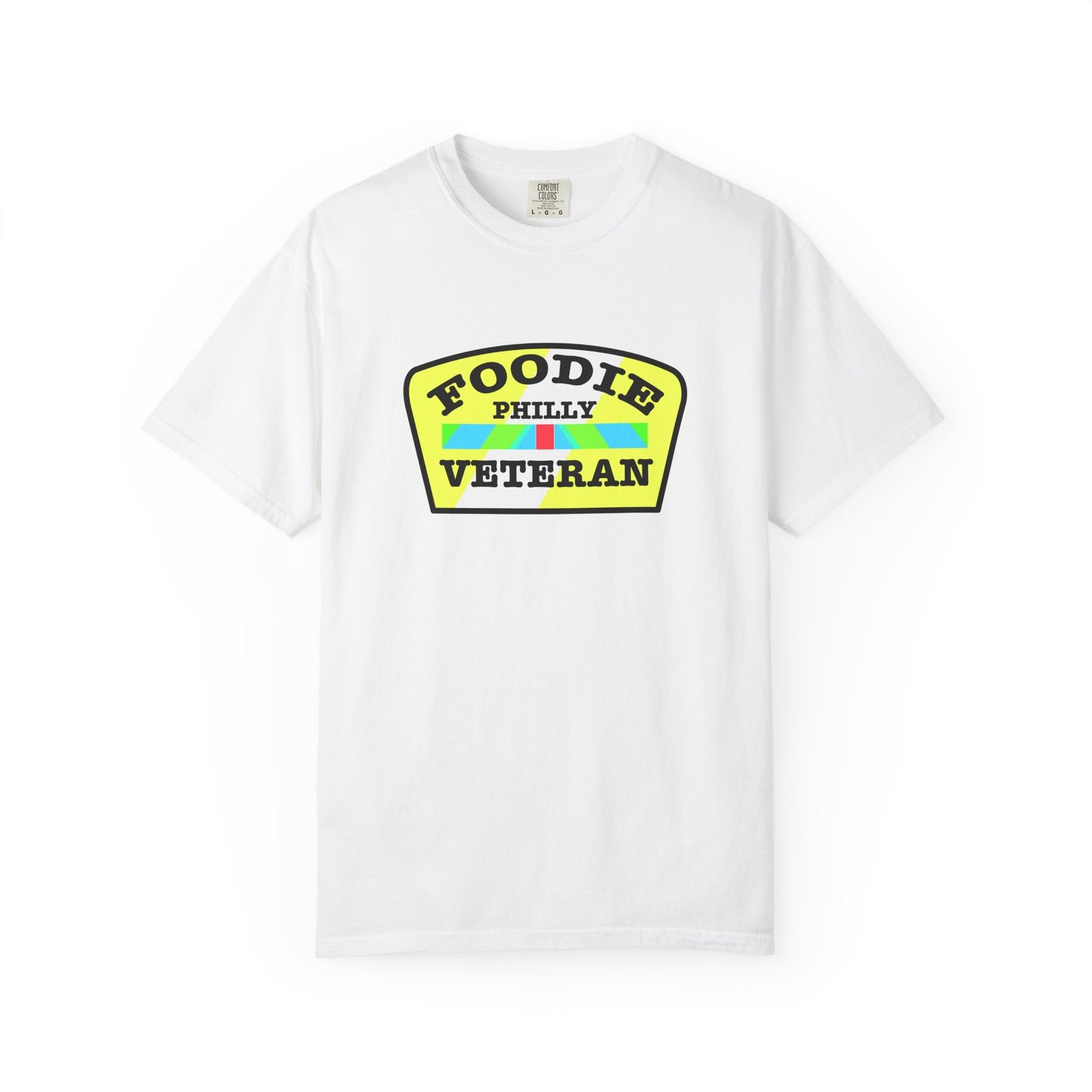 L.O.E.F Foodie Veteran PHILLY Unisex Tee Shirt (Yellow and Black)