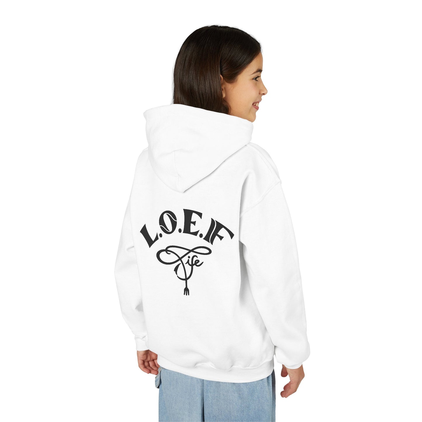 L.O.E.F Foodie 4Life Young Hoodie (Fuchsia)