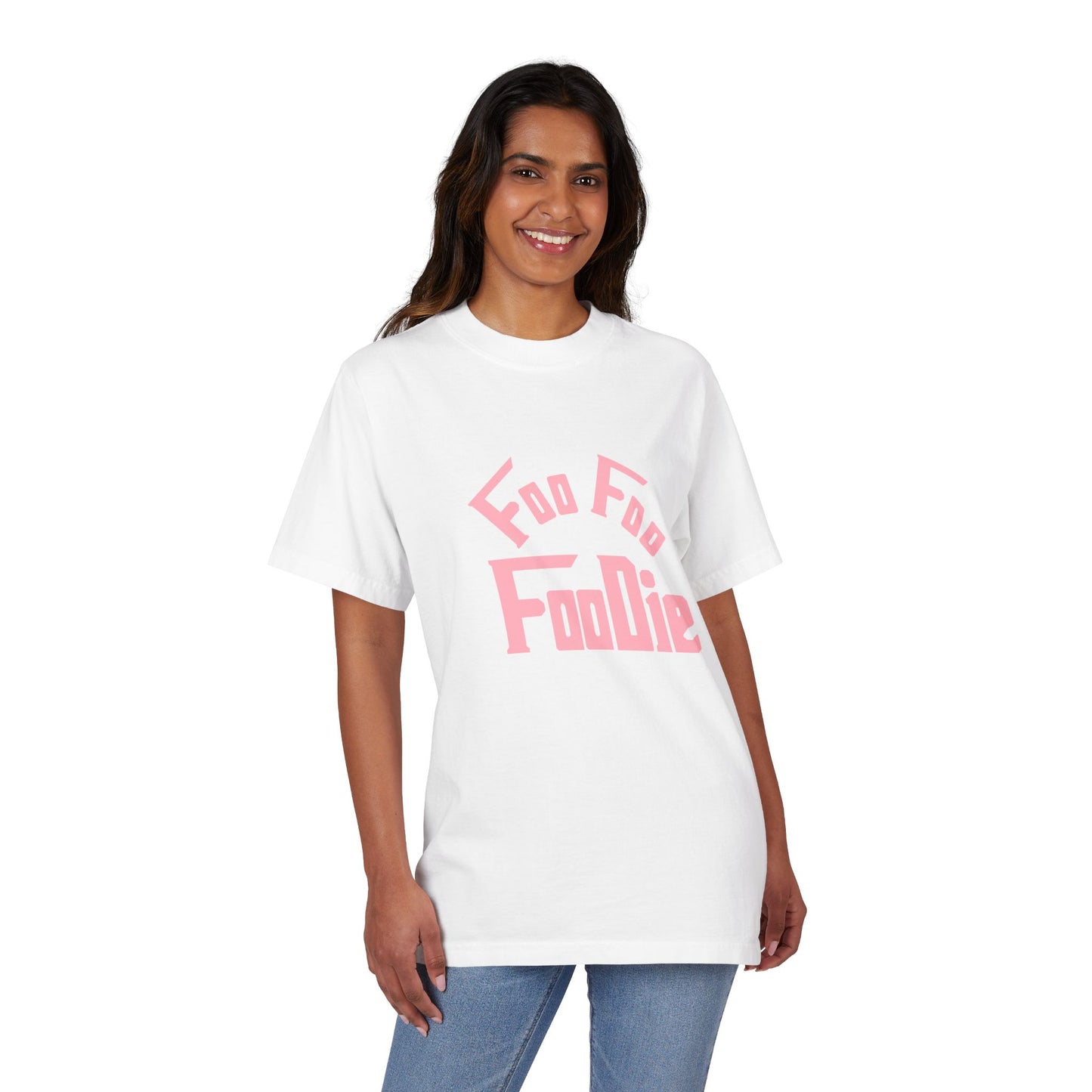 L.O.E.F Unisex FOO FOO FOODIE Tee Shirt (Soft Pink)