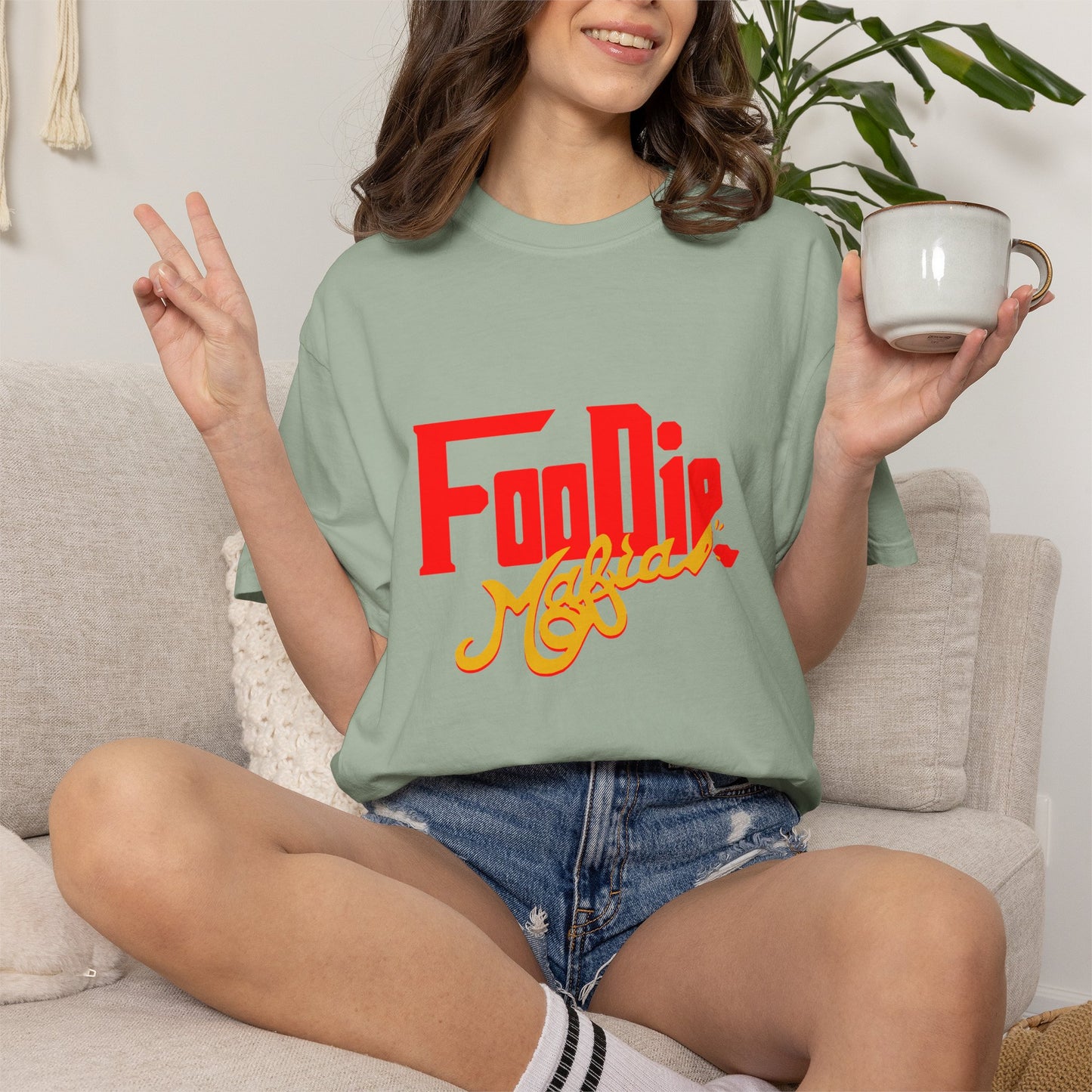 L.O.E.F Red Foodie Mafia Unisex Tee Shirt (Gold)