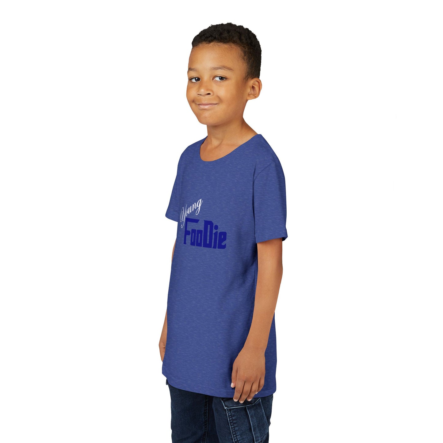 L.O.E.F White Young Foodie Kids Short Sleeve Tee (Dark Blue)