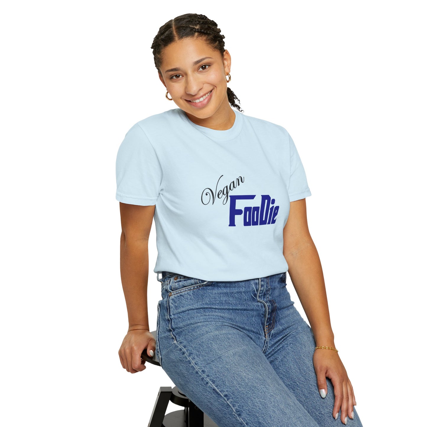 L.O.E.F Unisex Vegan Foodie Tee Shirt (Dark Blue)