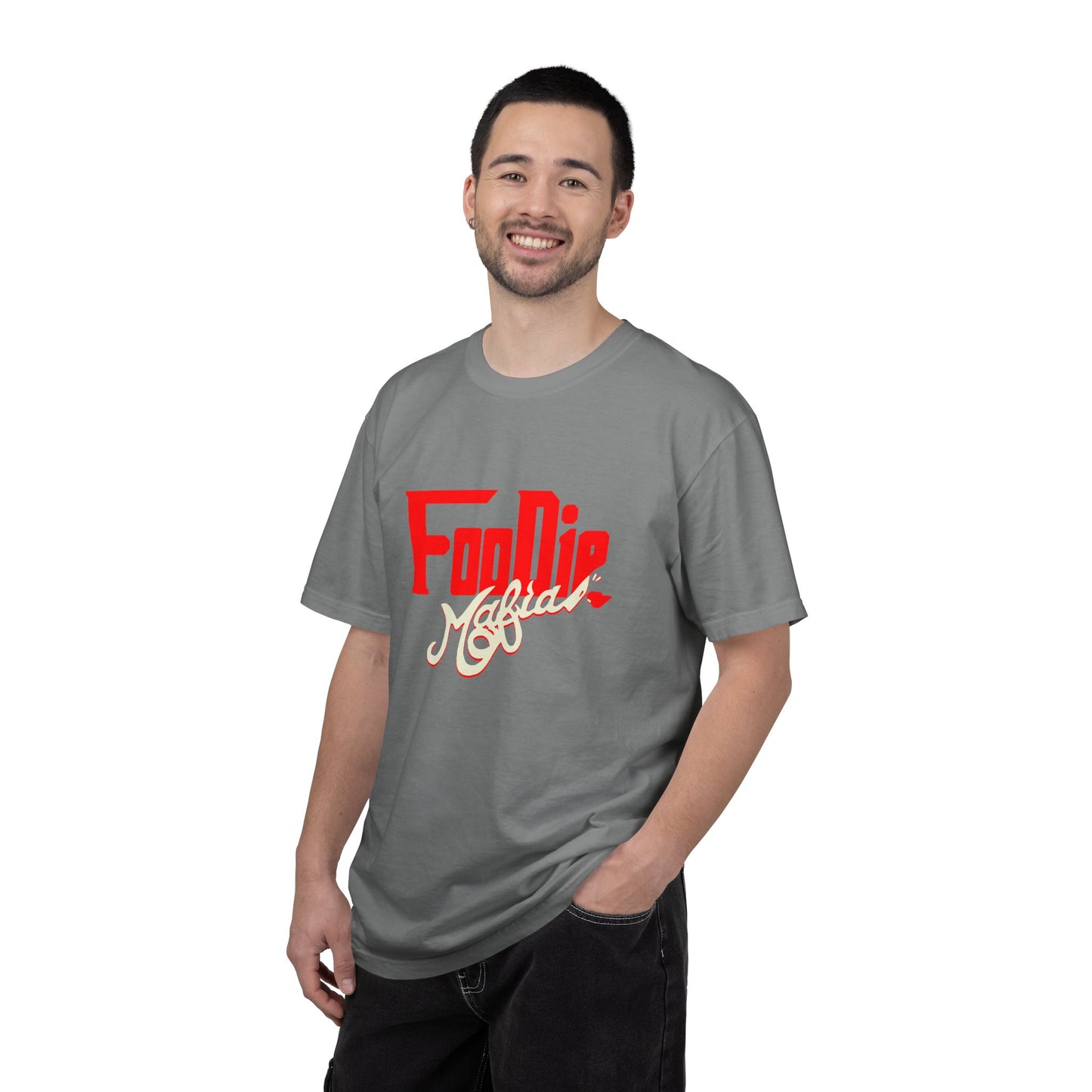 L.O.E.F Red Foodie Mafia Unisex Tee shirt (Beige)