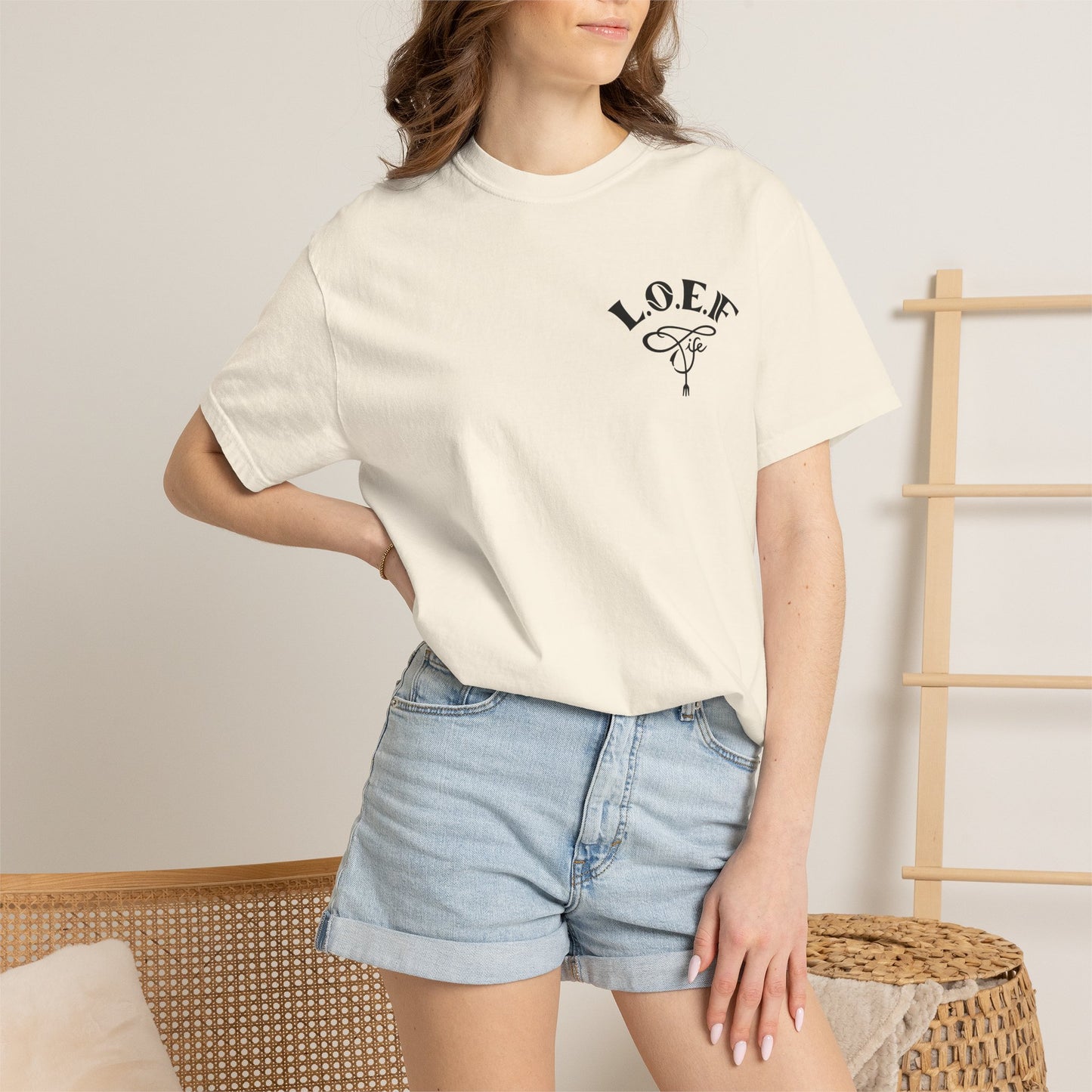 L.O.E.F Foodie 4Life Vegan Unisex Tee Shirt (Soft Pink)