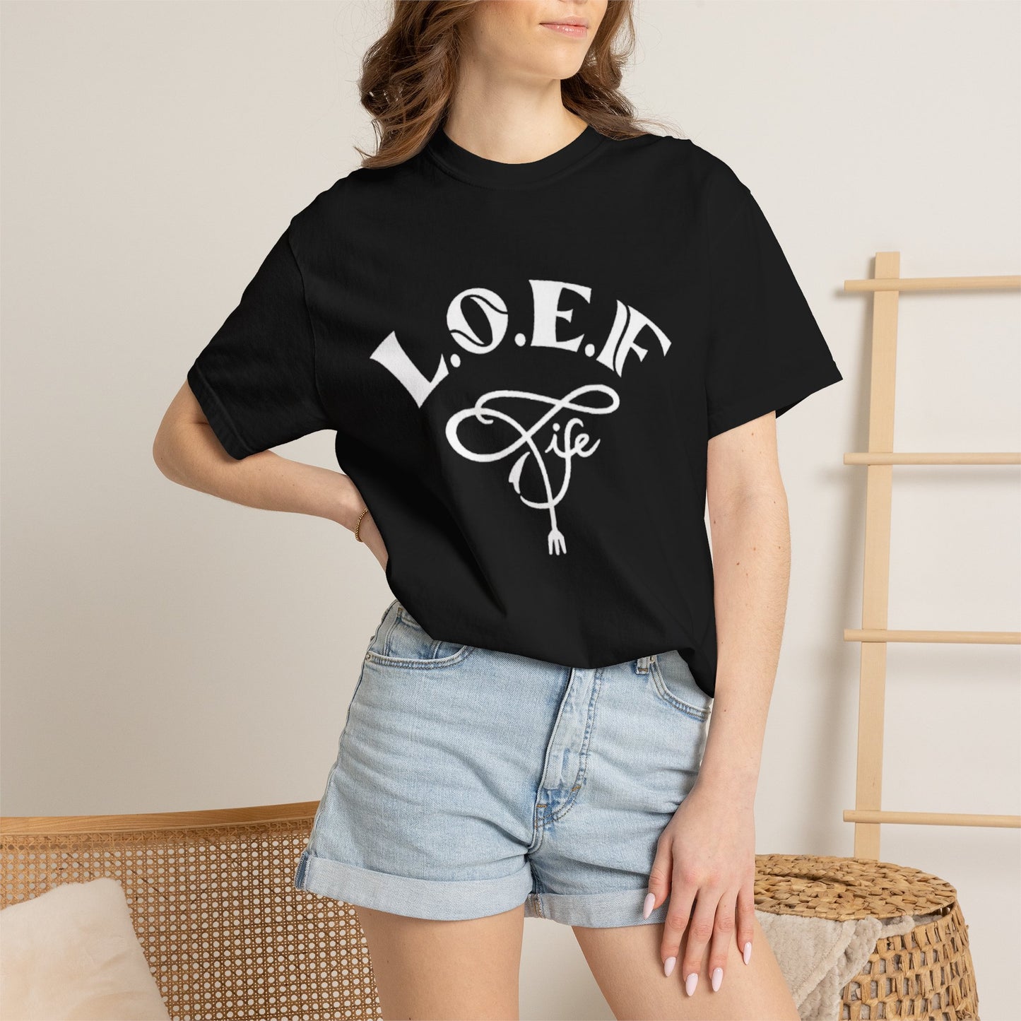 L.O.E.F Life Unisex Tee Shirt (White)