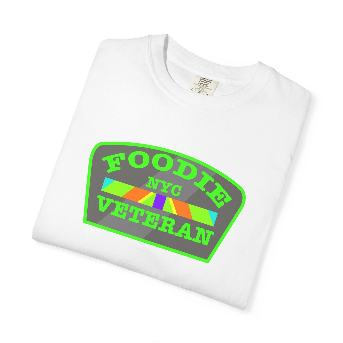 L.O.E.F Foodie Veteran NYC Unisex Tee Shirt (Neon Green)