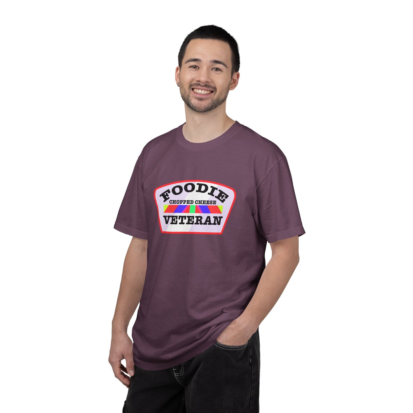 L.O.E.F Foodie Veteran Chopped Cheese Unisex Tee Shirt (Soft Pink)