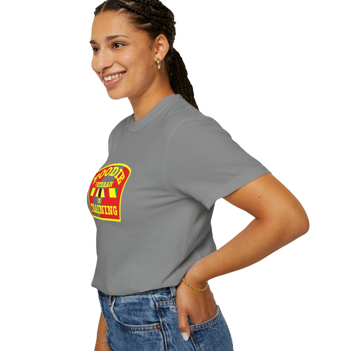 L.O.E.F Foodie Veteran IN TRAINING Unisex Tee Shirt (Yellow)