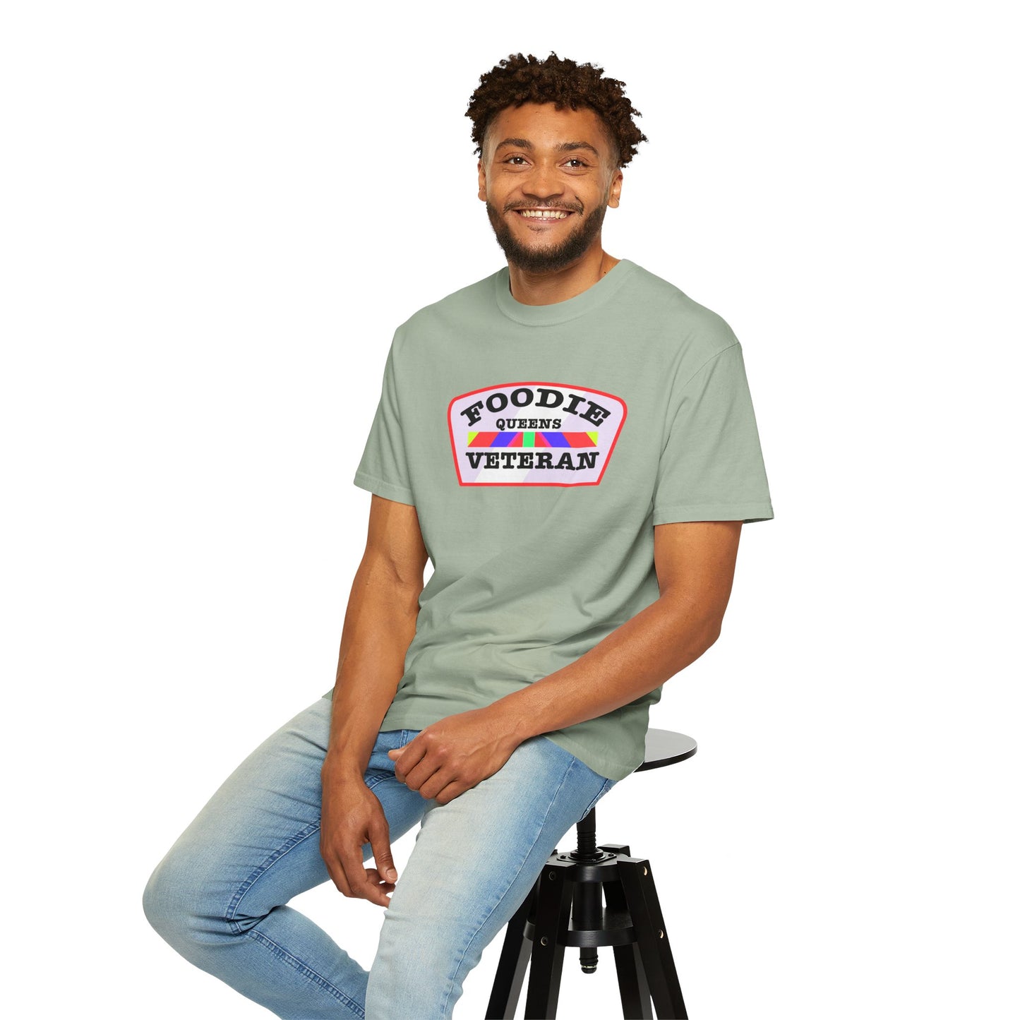 L.O.E.F Foodie Veteran QUEENS Unisex Tee Shirt (Soft Pink)