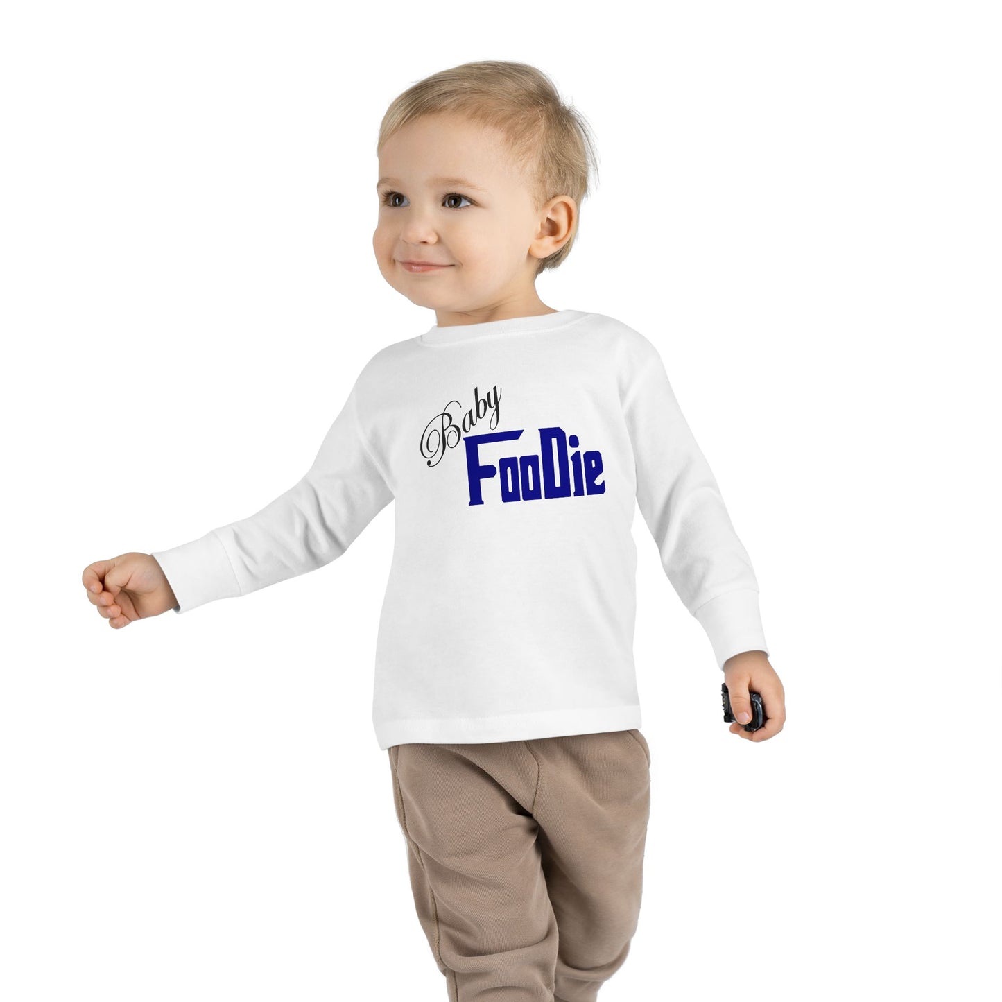 L.O.E.F Baby Foodie Toddler Long Sleeve Tee (Dark Blue)