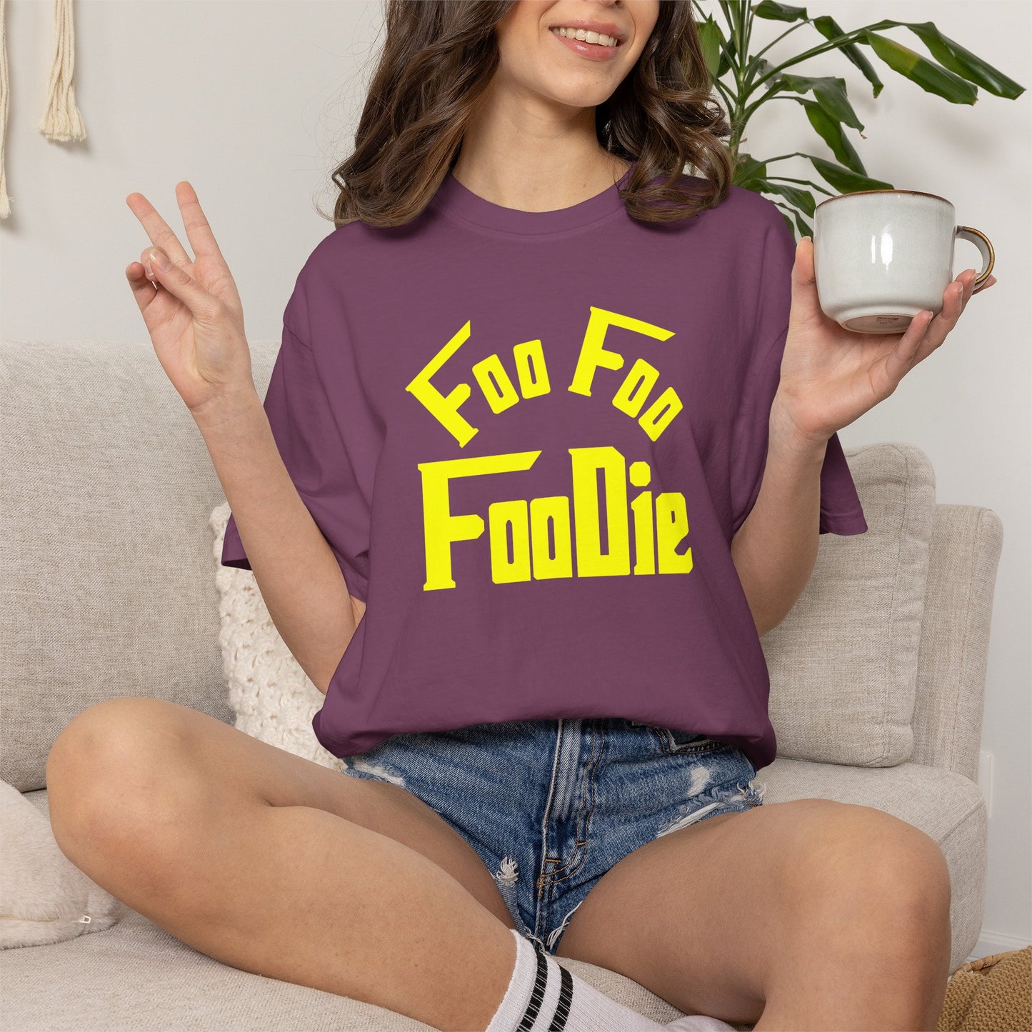 L.O.E.F FOO FOO FOODIE Unisex Tee shirt (Yellow)