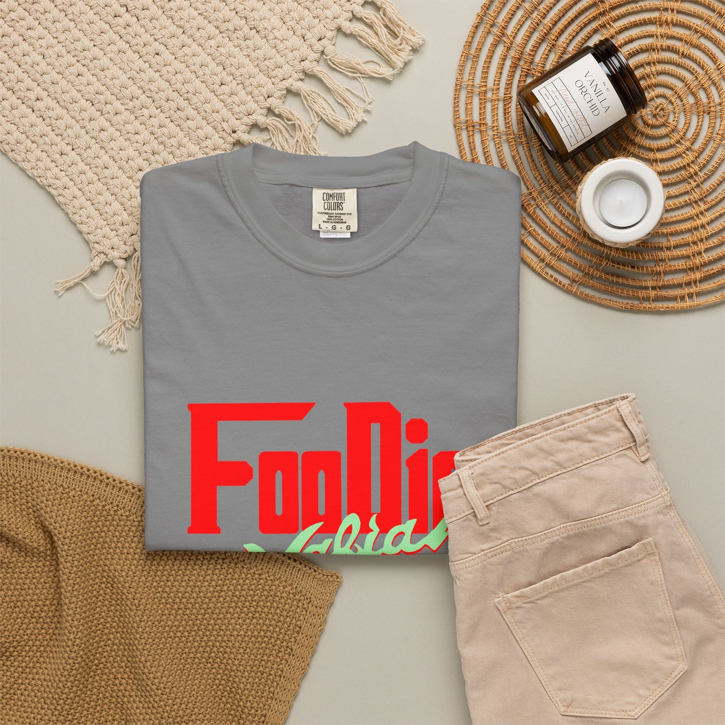 L.O.E.F Red Foodie Mafia Unisex Tee Shirt (Mint Green)