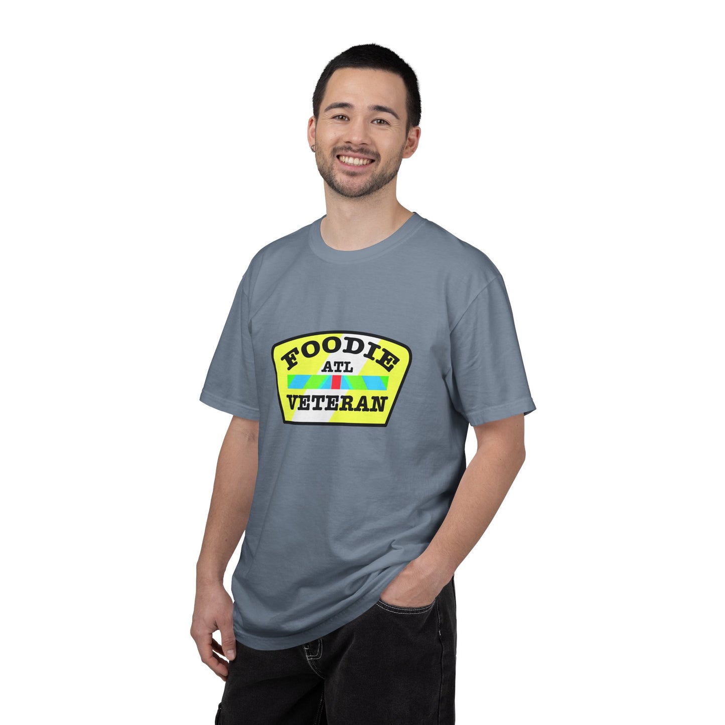L.O.E.F Foodie Veteran ATL Unisex Tee Shirt (Yellow and Black)